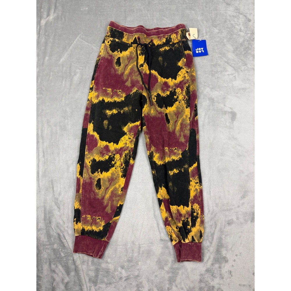 JoyLab Joggers Womens Small Multicolor Marble Tie Dye French Terry Sweatpants